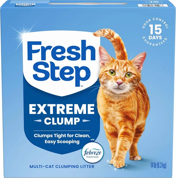 Fresh Step Extreme Multi Cat Clumping Litter with Febreze Freshness, Low Dust, Odor Control