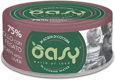 طعام قطط أكثر حبًا Oasy More Love بلحم الدجاج والكبد 70 جم