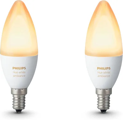 Philips Hue White Ambiance LED Candle Smart Bulb Twin Pack Best Deal