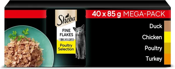 Sheba Fine Flakes in Jelly - Poultry Collection
