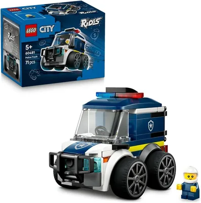 LEGO City Pojazdy - Ciężarówka policyjna, zabawka dla dzieci z minifigurką policjanta, najlepsza oferta
