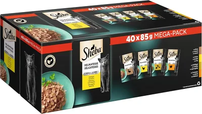Sheba Delikatesse in Jelly - Feine Gefluegelauswahl für Katzen, Nassfutter, 100g Dose, Best Deal