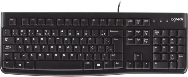 Logitech K120 Teclado com fio USB Resistente à Respingo Barra de Espa o Curva BRL 5935.00