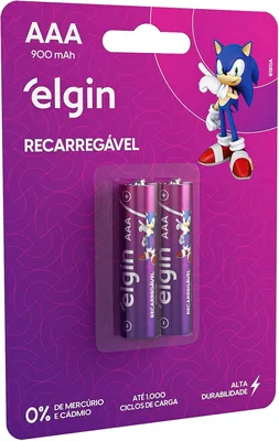 Pilha Recarregável Ni-MH AAA 900mAh - Elgin, 2 Pilhas, 82168 - Best Deal