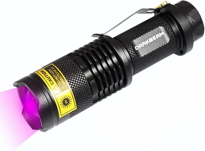 DARKBEAM UV Flashlight 395nm Zwartlichtlamp, Ultraviolette Zaklamp | Mini LED Zoombaar Blacklight voor Huisdieren