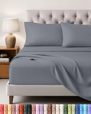 Utopia Bedding 4 Piezas Juego de Hojas 135 x 190 cm - Microfibra Brillante de Poliéster - Certificado Oeko-Tex - Hoja Ajustable, Hoja Plana