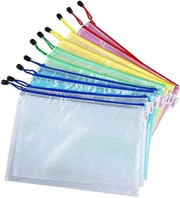 Vicloon A4 Document Pouch - 10 pochettes en PVC avec fermeture éclair pour stockage et organisation de documents, couleurs variées (23% Off)