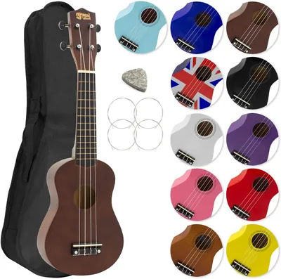 Ukulele SU8-DW Bois Foncé Soprano avec Accessoires - Meilleure Offre
