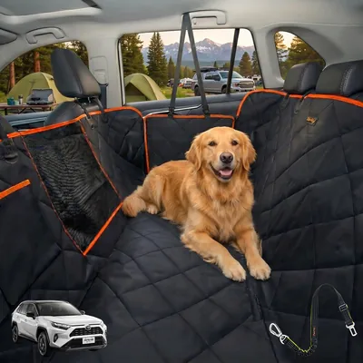 iBuddy Dog Car Seat Covers, Waterproof Hammock with Mesh Window