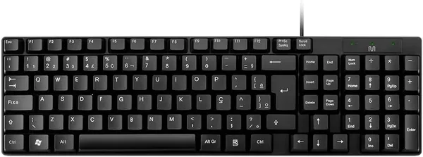 Teclado Com Fio Compacto Conex ÑUSB Resistente gua Preto Multi - TC193