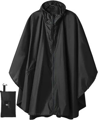 SaphRose Rain Poncho Waterproof Hooded Coat Best Deal