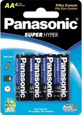 Pilha Panasonic Comum AA com 04 unidades - Best Deal