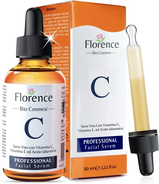 Organic Certified Hyaluronic Acid Serum, Vegan + Vitamin C + Vitamin E + Jojoba Oil