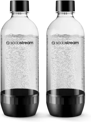 Sodastream Classic 2 Bottiglie d'Acqua da 1 Litro, Lavabili in Lavastoviglie, Gaia, Terra, Art & Enso, Eco-Friendly, Nero - Sconto 29%
