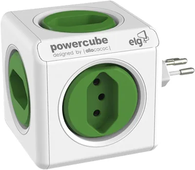 ELG PWC-R5 PowerCube Multiplicador 5 Tomadas com Disjuntor Integrado de 10A e Filtro de Linha Protetor de Surto Bivolt