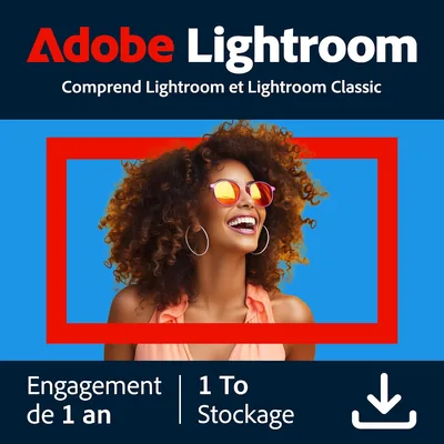 Adobe Lightroom (1 TO | IA | 1 an) pour PC/Mac - Meilleure Offre