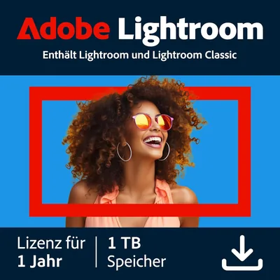 Adobe Photoshop Lightroom: 1TB Cloud-Speicher | 12-Monats-Karte | Standard | 1 Gerät | 1 Jahr | PC/Mac | 44% Rabatt