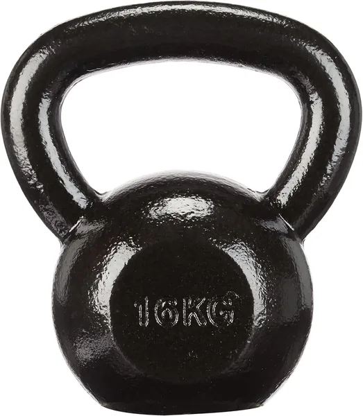 Amazon Basics Cast-Iron Kettlebell with Textured and Painted Surface