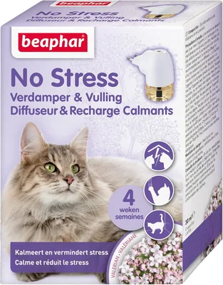 Diffuseur électrique apaisant Beaphar No Stress à la valériane - Réduit le stress et les problèmes de comportement sans dépendance