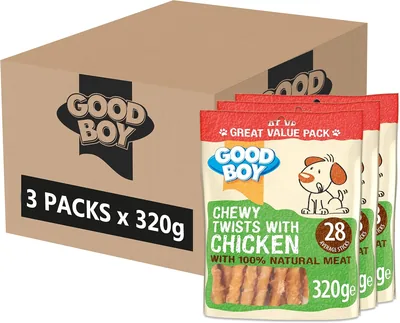 Good Boy Chewy Twists Chicken Dog Treats 320g