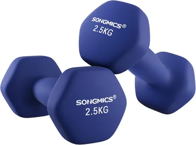SONGMICS 2 Pcs Hex Dumbbells Neoprene Coated