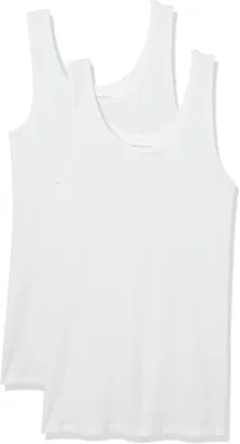 Essentials Women's Ribbed Tank Tops Pack of 2 Best Deal
