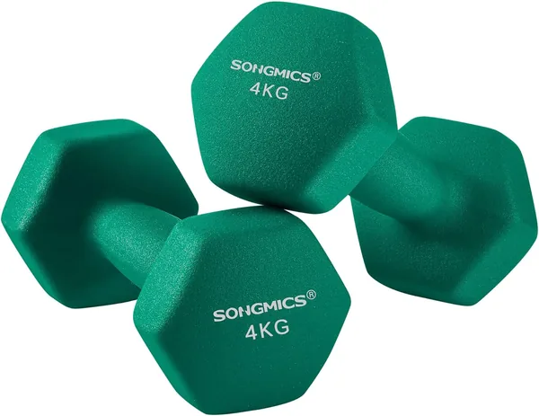SONGMICS 2x Hex Dumbbells met Neoprenen Bekleding voor Krachttraining Thuis - Beste Deal