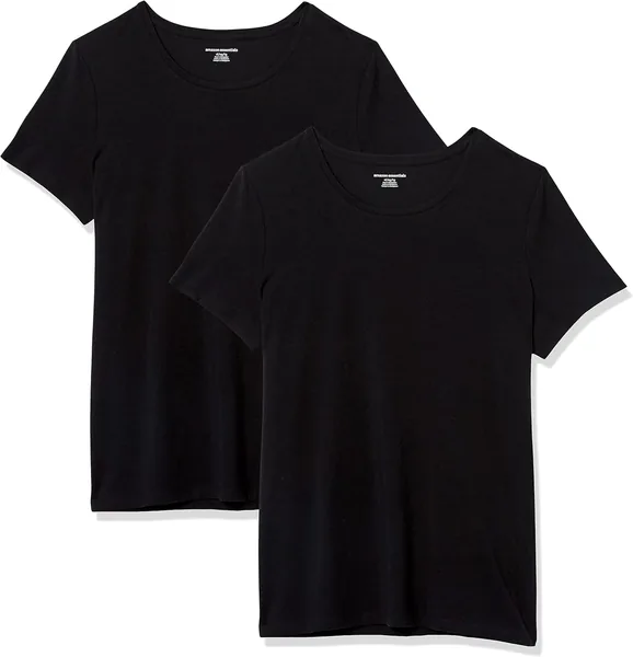 Amazon Essentials Women's Regular-Fit Short-Sleeve T-Shirt (Crewneck and V-Neck Options), Multipacks