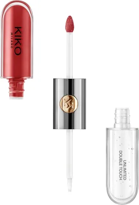 KIKO Milano Unlimited Double Touch 106 | Glanzende lippenstift in 2 stappen, duurzaam tot 12 uur. Geen uitlopen, gekleurd.
