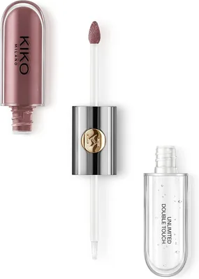 KIKO Milano Unlimited Double Touch 121 | Rouge à lèvres liquide en 2 étapes, finition lumineuse. Tenue jusqu'à 12 heures. Base colorée