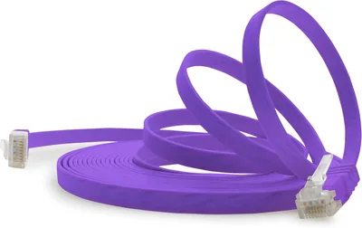 1aTTack.de 15m CAT6 Płaski kabel RJ45 1000 Mbit, 1 szt. - fioletowy