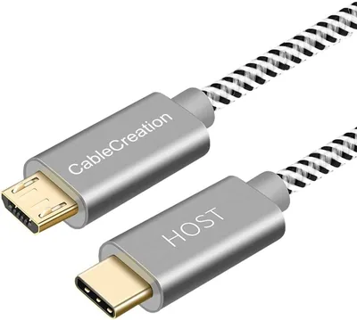 CableCreation USB C to Micro USB Cable 1M, Braided OTG 480Mbps