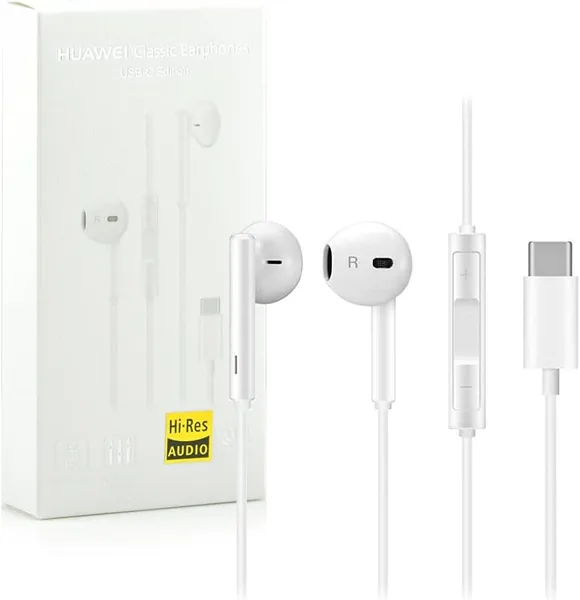 HUAWEI Classic Earphones (USB-C Edition) White - 95% Off