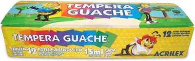 Tinta Guache Acrilex 15ml 12 Cores, Ref. 020120000