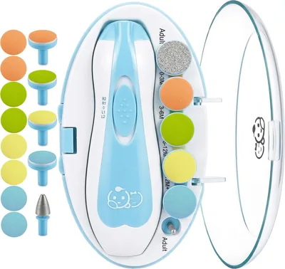 Royal Angels Baby Nail File 21 i 1, Säker Elektrisk Baby Nagelbuffer, Extra 13 Ersättningsverktyg, Baby Nagelkit, Baby Nagel Tri - Best Deal