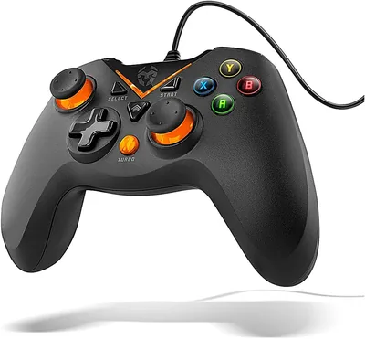 KROM KEY Wired Gamepad, 35% de descuento - Entrada X y Directa, Manija y Disparadores Analógicos, Función Turbo, Compatible con PC, PS3