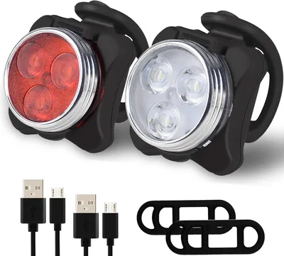 Balhvit Bike Light Set USB Rechargeable Waterproof