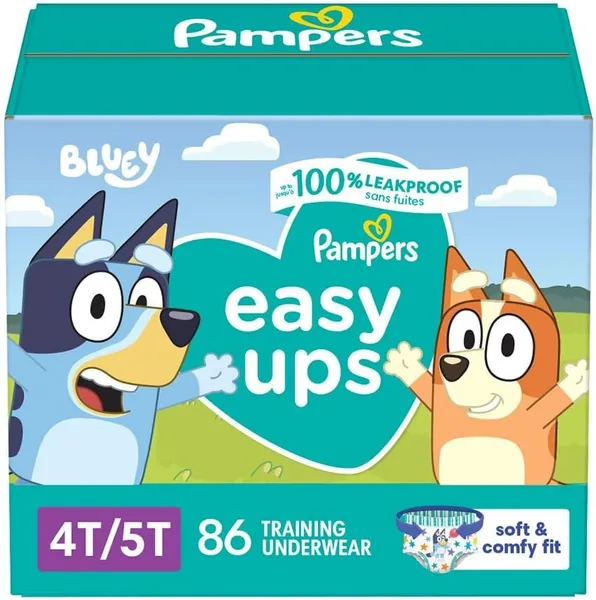 Pampers Easy Ups Training Underwear Boys Size 4T/5T, 1 Pack (Count of 86)