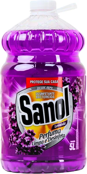 Sanol Desinfetante Líquido Para Uso Geral Lavanda 5 Litros Roxo - Melhor Preço