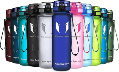 Botella de Agua Super Sparrow - 350ml, 500ml, 750ml o 1000ml - Libre de BPA - Mejor Oferta