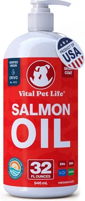 Salmon Oil for Pets - Omega 3 EPA DHA, Healthy Skin & Coat