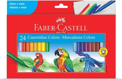 Conjunto Hidrográfica com 24 Cores, Faber-Castell, 15.0124CZF