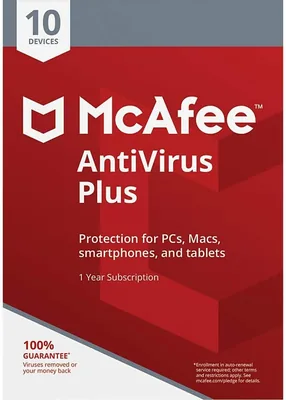 McAfee AntiVirus Plus - 10 Devices, 1 Year Subscription Best Deal