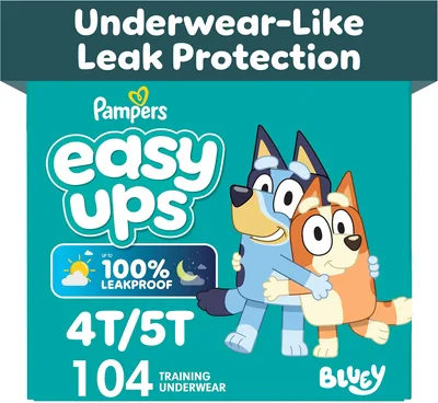 Pampers Easy Ups Training Pants 4T-5T (Size 6), 104 Count
