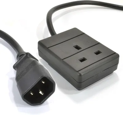 Pro Elec IEC C14 to 10A UK Socket Lead - 0.5m Black