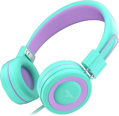 Kids Headphones I37 Foldable On-Ear Headsets, 3.5mm Jack, Compatible iPad & Cellphone