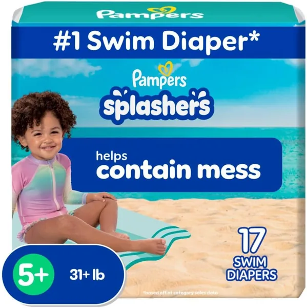 Pampers Splashers Swim Diapers Size L 17 Count - 38% Off