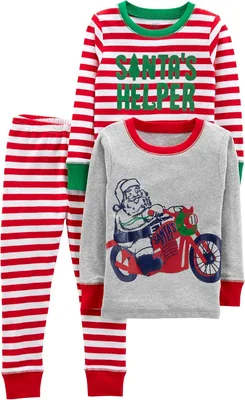 Conjunto de Pijama de Algodão Confortável de 3 Peças Simple Joys by Carter's para Bebês - Melhor Preço