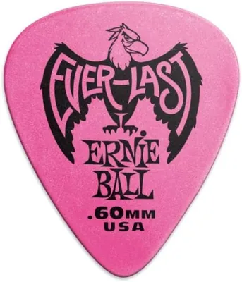 Ernie Ball Everlast Pick 0.60mm Pink - 12 Pack