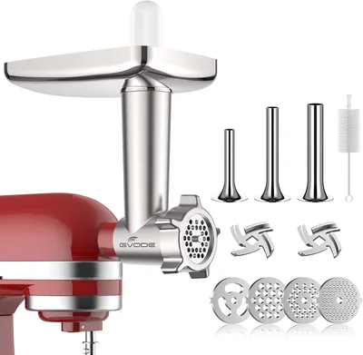 Sponsored Ad - GVODE Metal Meat Grinder Attachment for KitchenAid Stand Mixer,Food Grinder | Meat Gr